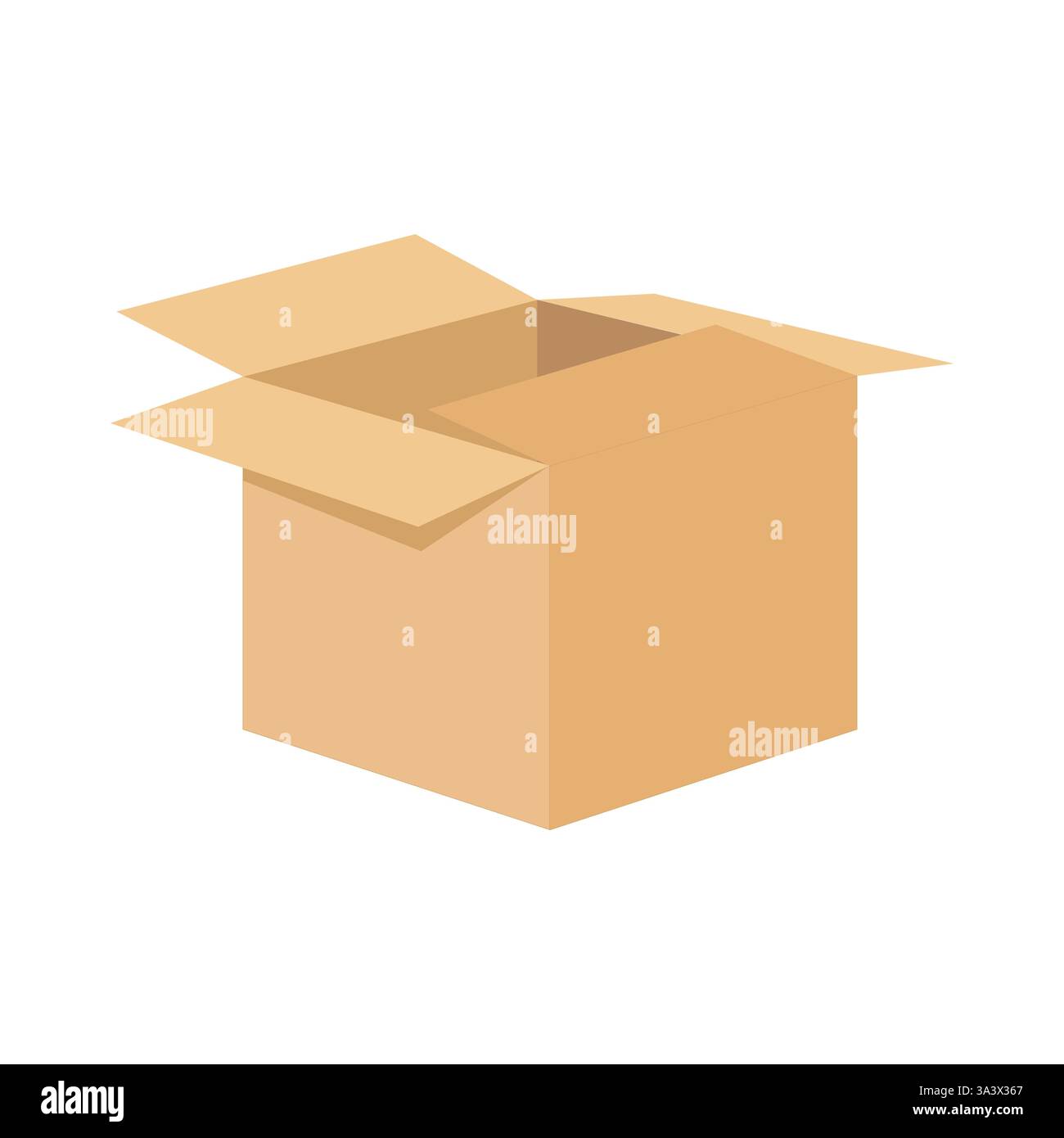 Versandkarton oder braune Kartonverpackungen Stock Vektor