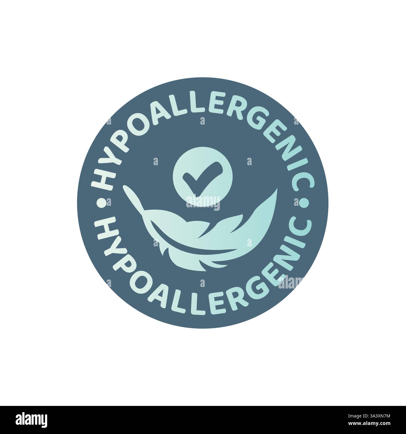 Hypoallergenes Vektorlabel. Aufkleber für Material, Kosmetik oder Hautpflege. Stock Vektor