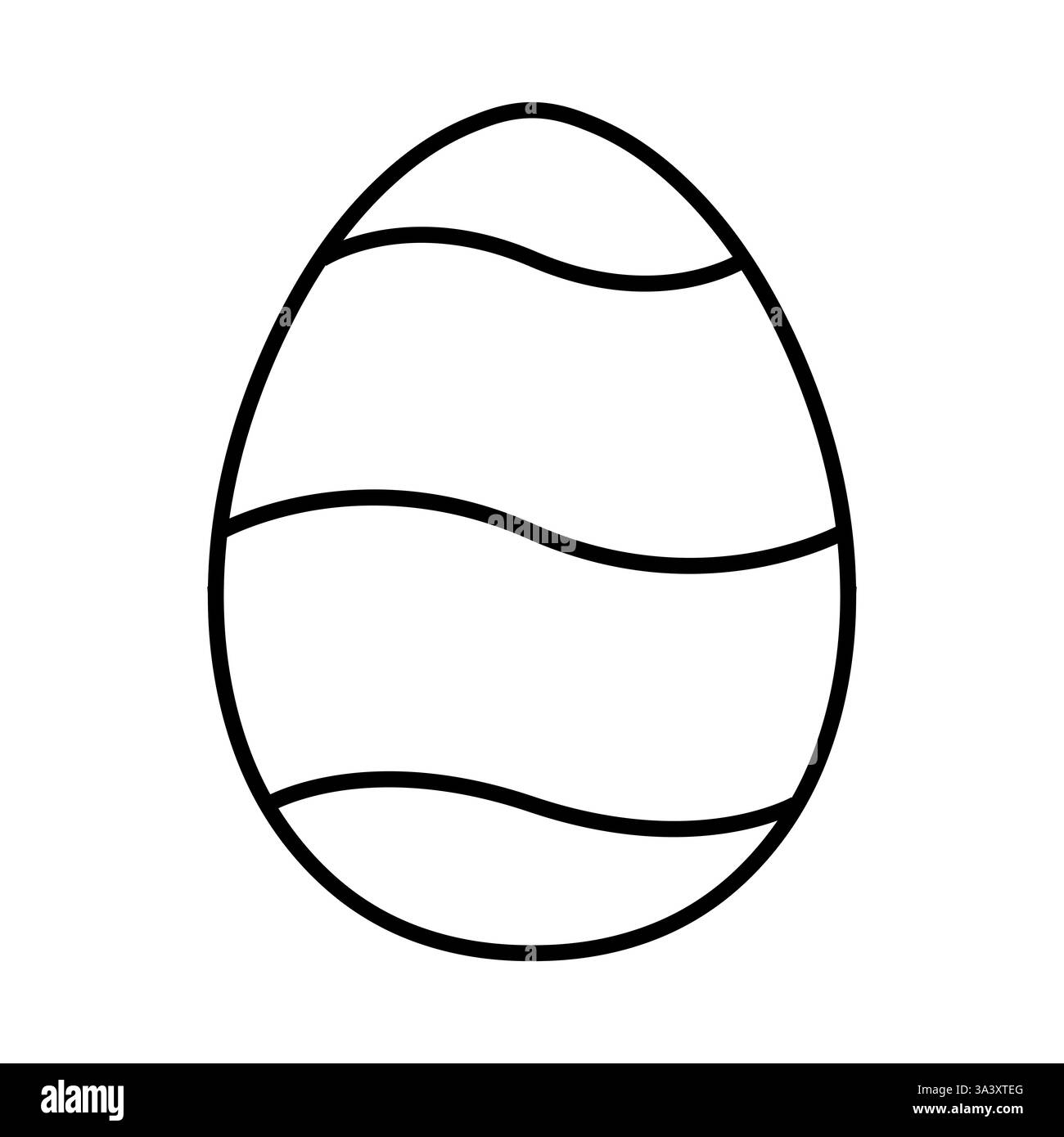 Lebendiges Osterei, Genuss mit gewelltem Streifendesign Stock Vektor