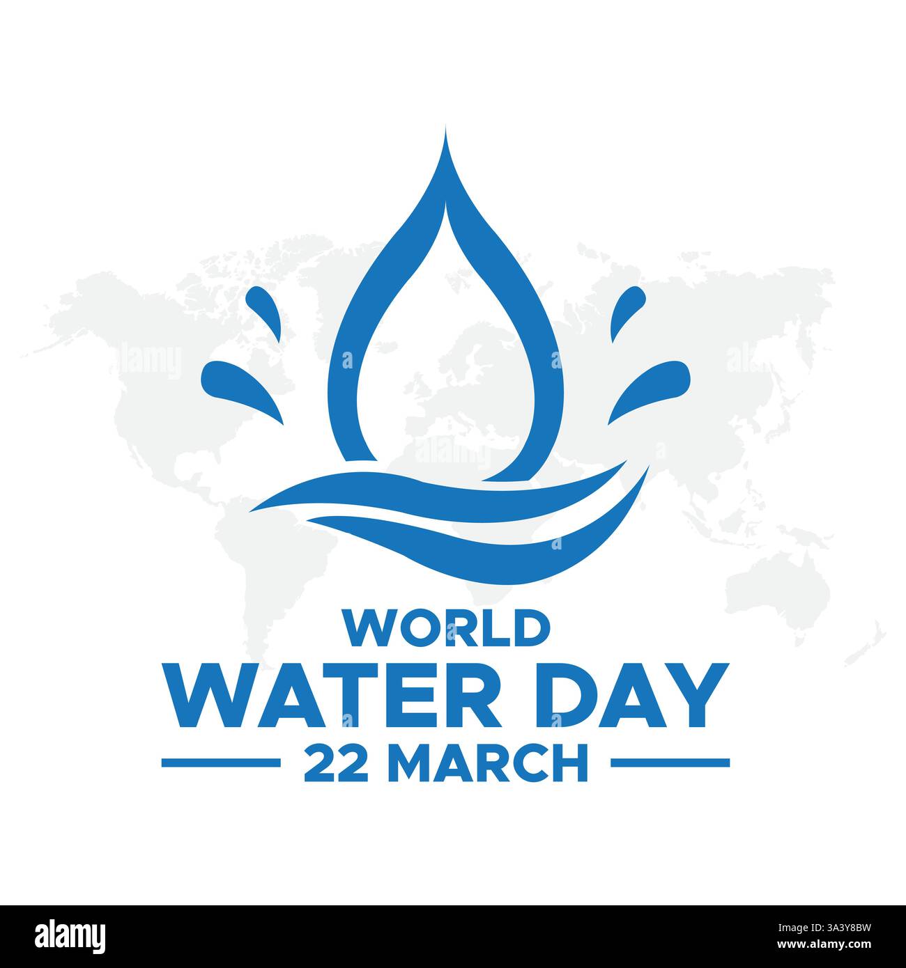 World Water Day. Die Beschleunigung von Veränderungen und jeder Tropfen ist wichtig. Wasser sparen. Wasser für Frieden. Vektordesign. World Water Day Konzept. Wasser für Frieden. S Stock Vektor