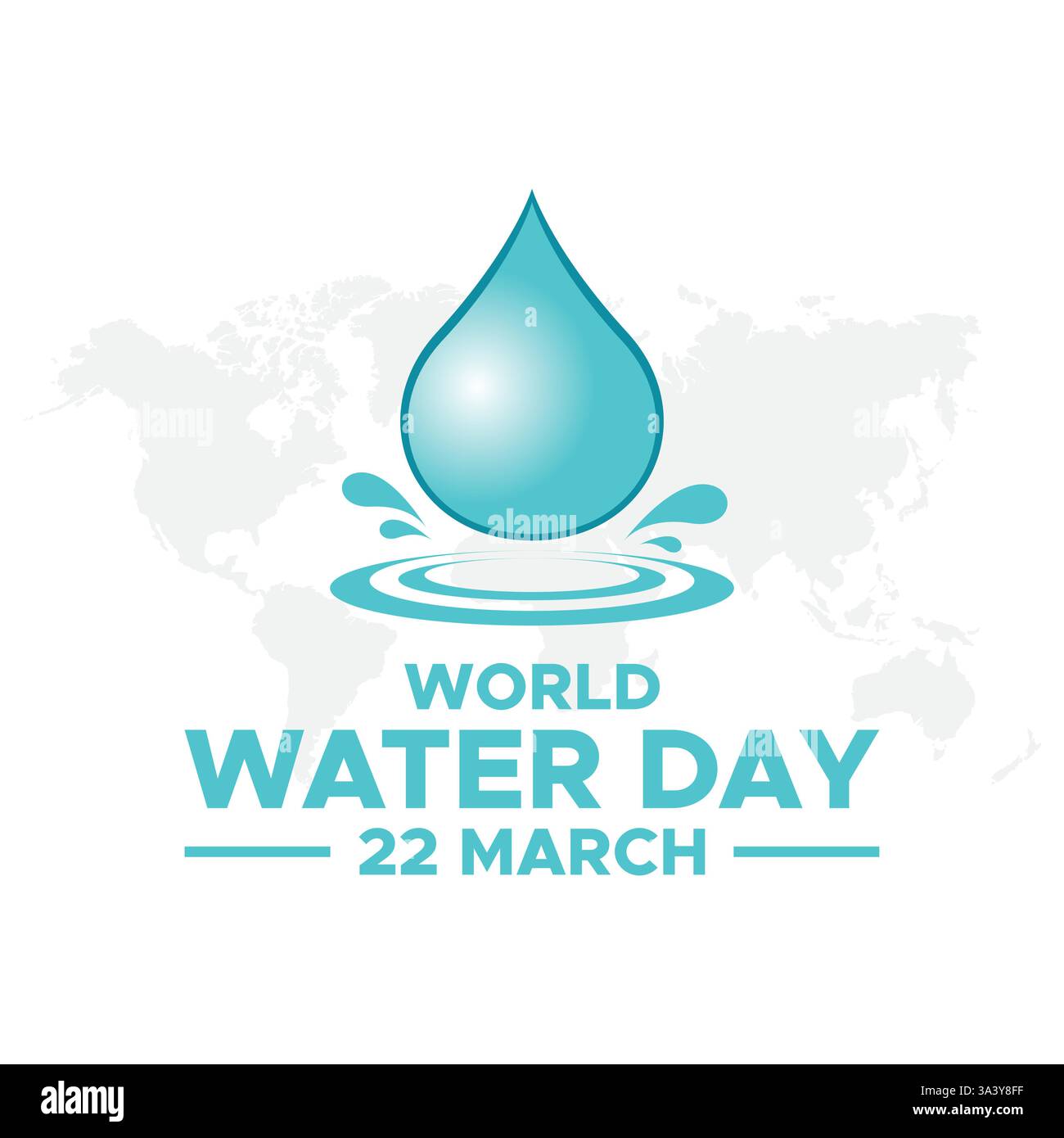 World Water Day. Die Beschleunigung von Veränderungen und jeder Tropfen ist wichtig. Wasser sparen. Wasser für Frieden. Vektordesign. World Water Day Konzept. Wasser für Frieden. S Stock Vektor