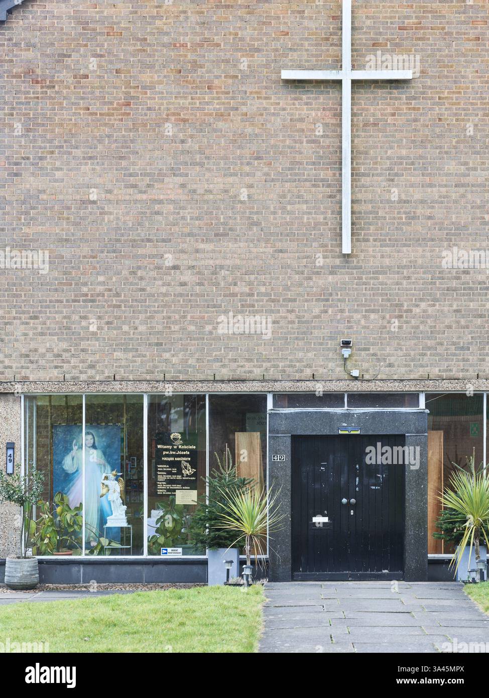 St. Josephs christliche Kirche, polnische katholische Mission in Corby, England. Stockfoto
