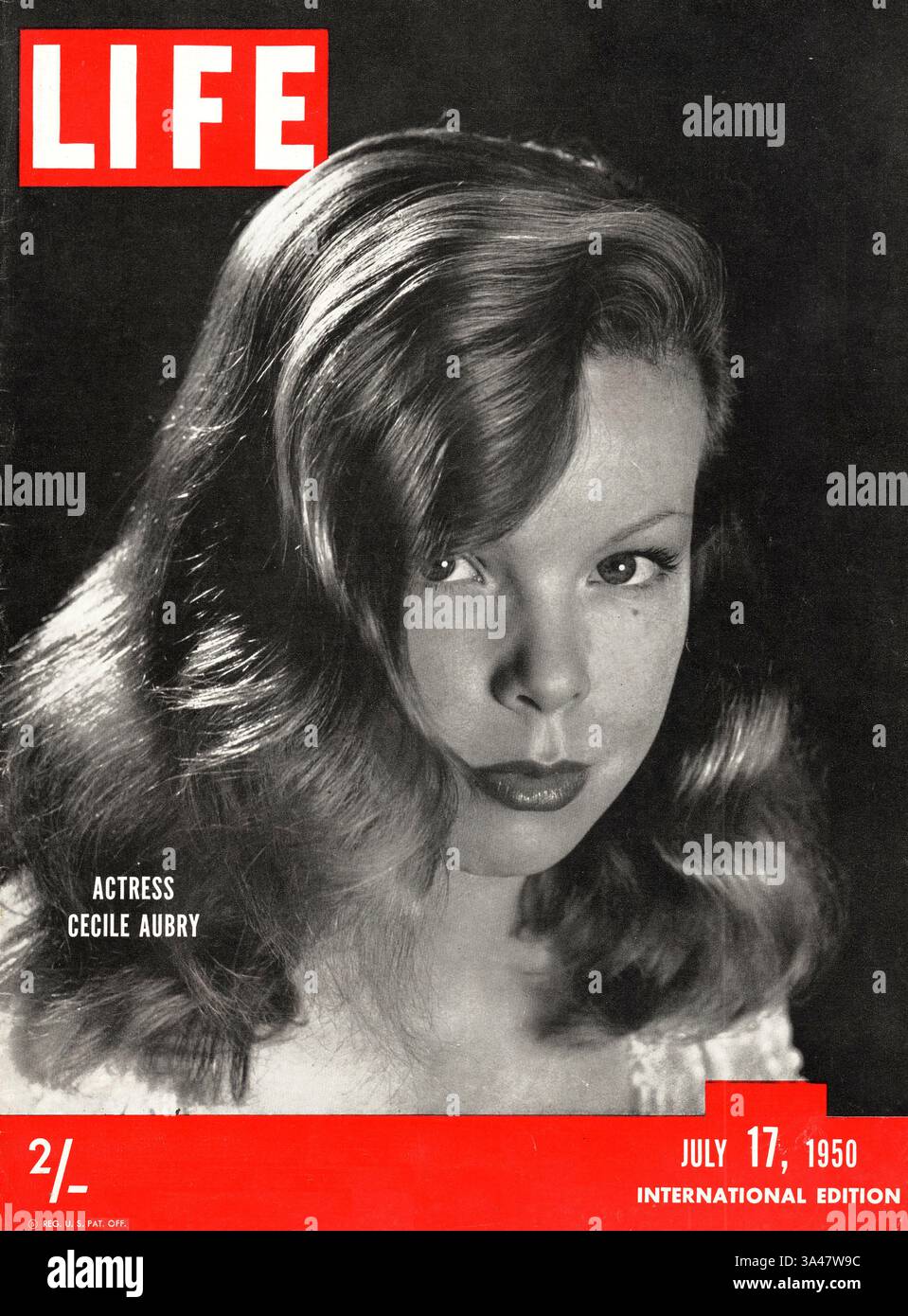 Die Schauspielerin Cecile Aubry aus dem LIFE-Magazin 1950 Stockfoto