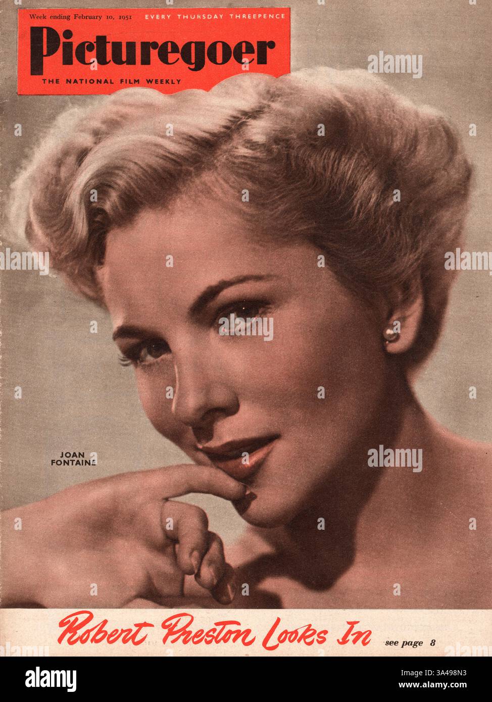 1951 Picturegoer Joan Fontaine Stockfoto