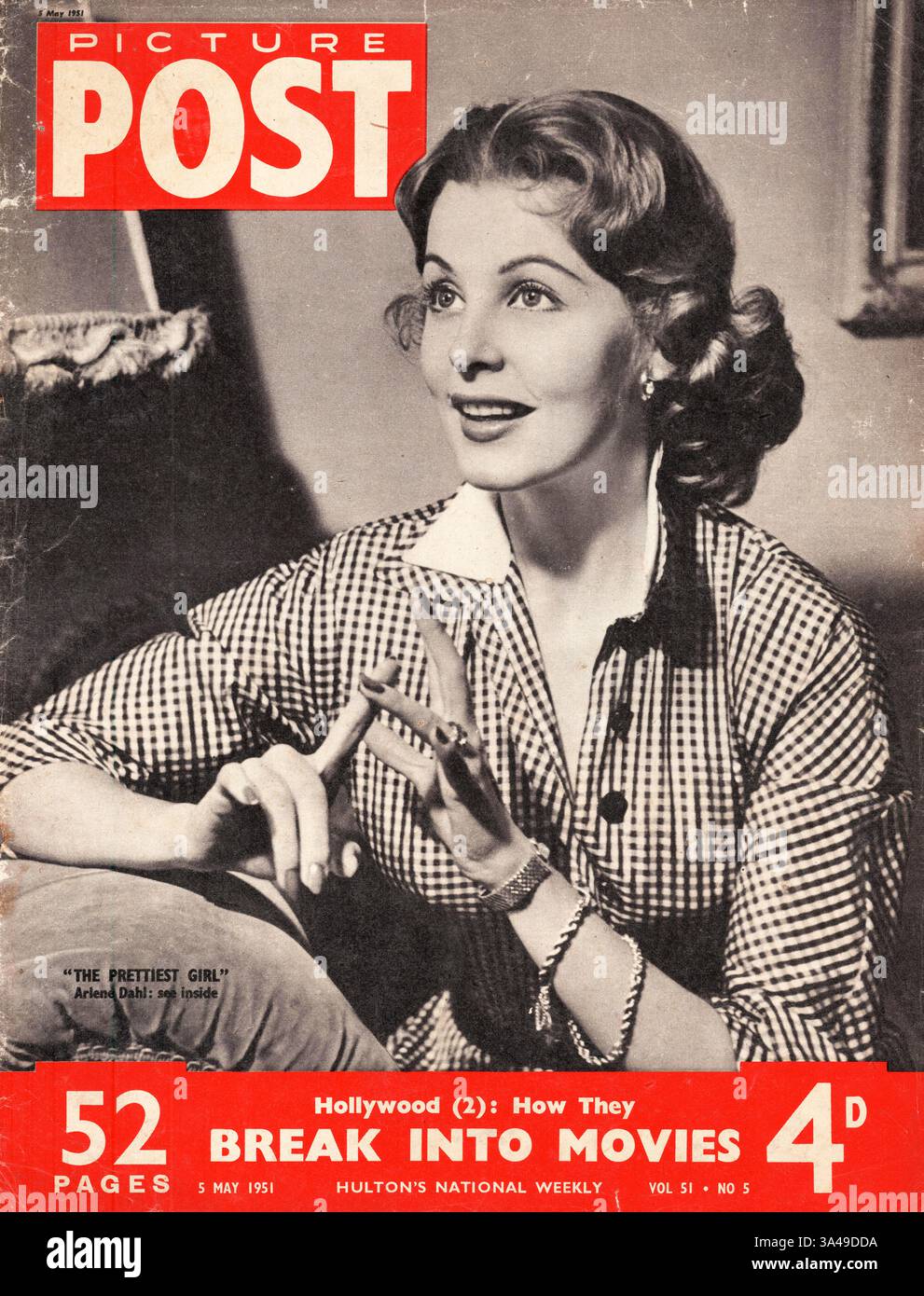 1951 Schauspielerin Arlene Dahl Stockfoto