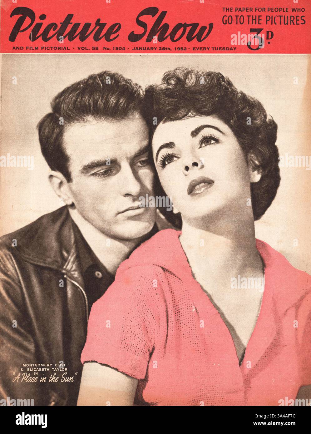 1952 Picture Show Montgomery Clift und Elizabeth Taylor Stockfoto
