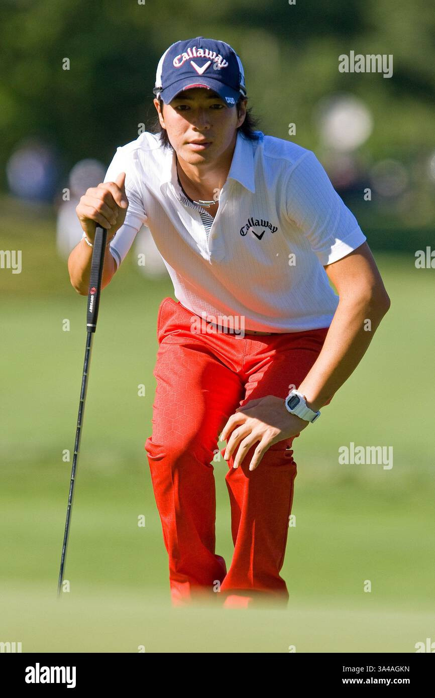 29. August 2014: Norton, Massachusetts, USA – 29. August 2014: Ryo Ishikawa während der ersten Runde der Deutschen Bank Championship bei TPC Boston. Anthony Nesmith/CSM(Bild: © Anthony Nesmith/Cal Sport Media/ZUMAPRESS.com) Stockfoto