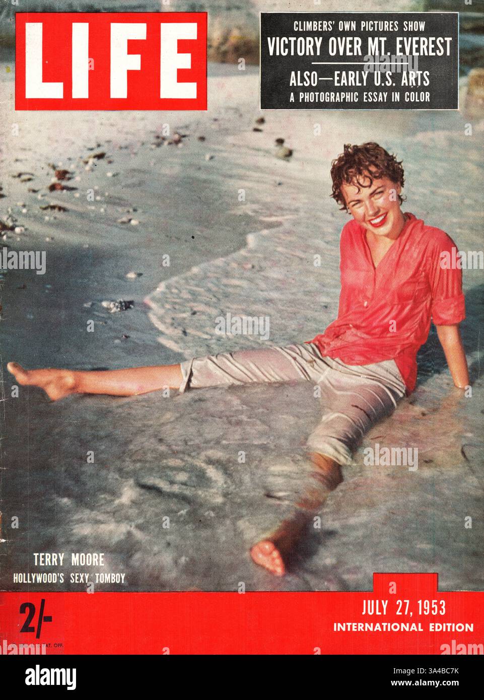 Die Schauspielerin des LIFE Magazins Terry Moore aus dem Jahr 1953 Stockfoto