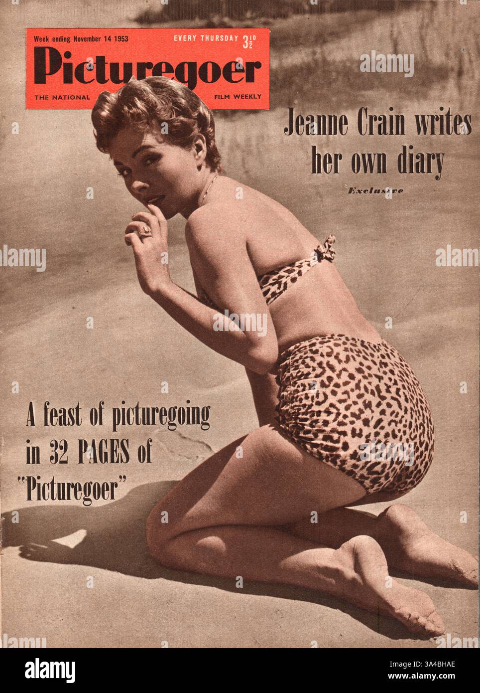 1953 Schauspielerin Jeanne Craine Stockfoto