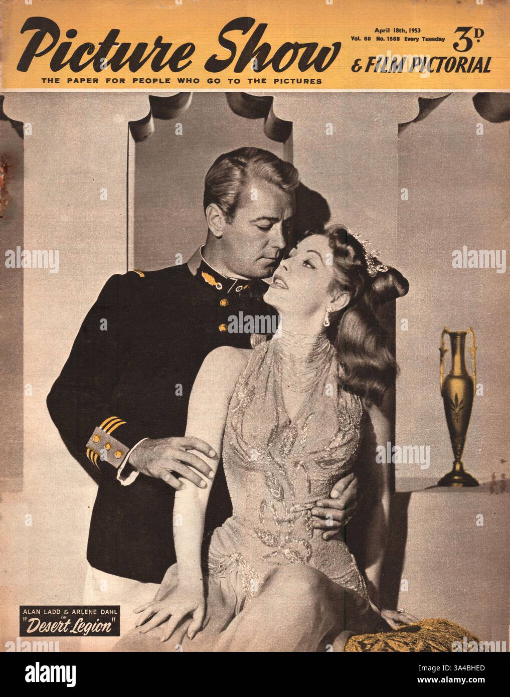 1953 Picture Show Alan Ladd und Arlene Dahl Stockfoto