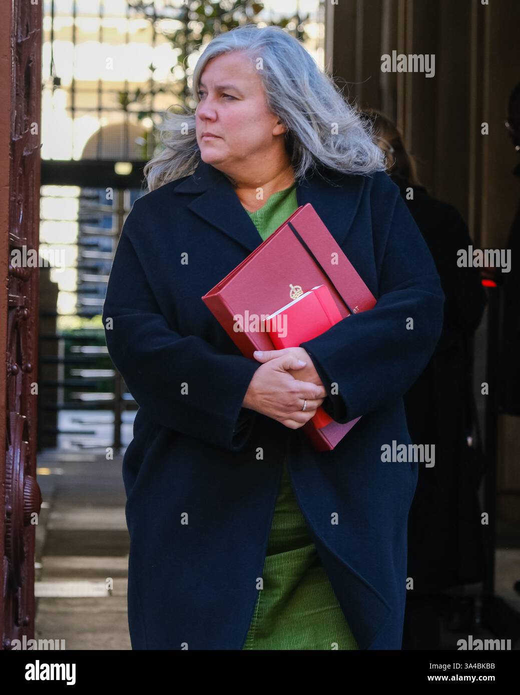 Heidi Alexander, Staatssekretärin für Verkehr verlässt Downing Street nach der wöchentlichen Kabinettssitzung. Stockfoto