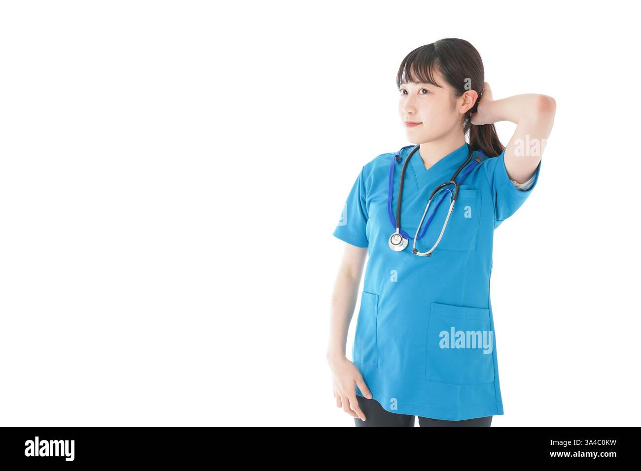 Lächelnde junge Krankenschwester Stockfoto