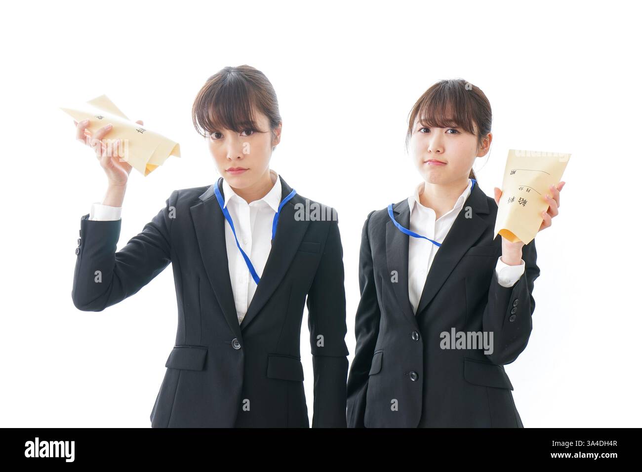 Junge Geschäftsfrau und Gehalt Stockfoto