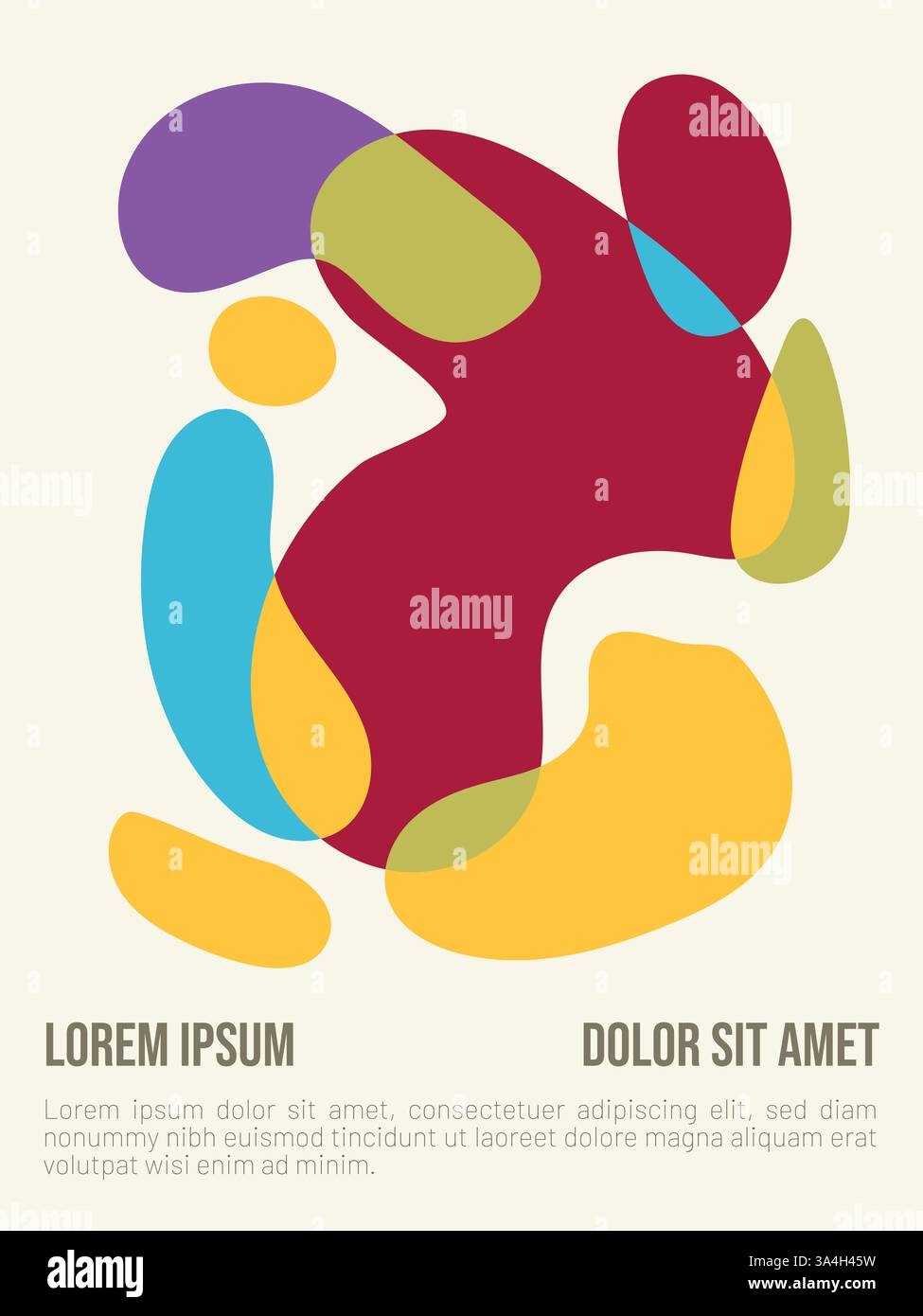 Bauhaus-Thema Sommer-Vektor-Illustration. Abstrakte bauhaus-Stil Sommer-Poster-Vorlage mit Beispieltext-Vektor-Illustration Stock Vektor