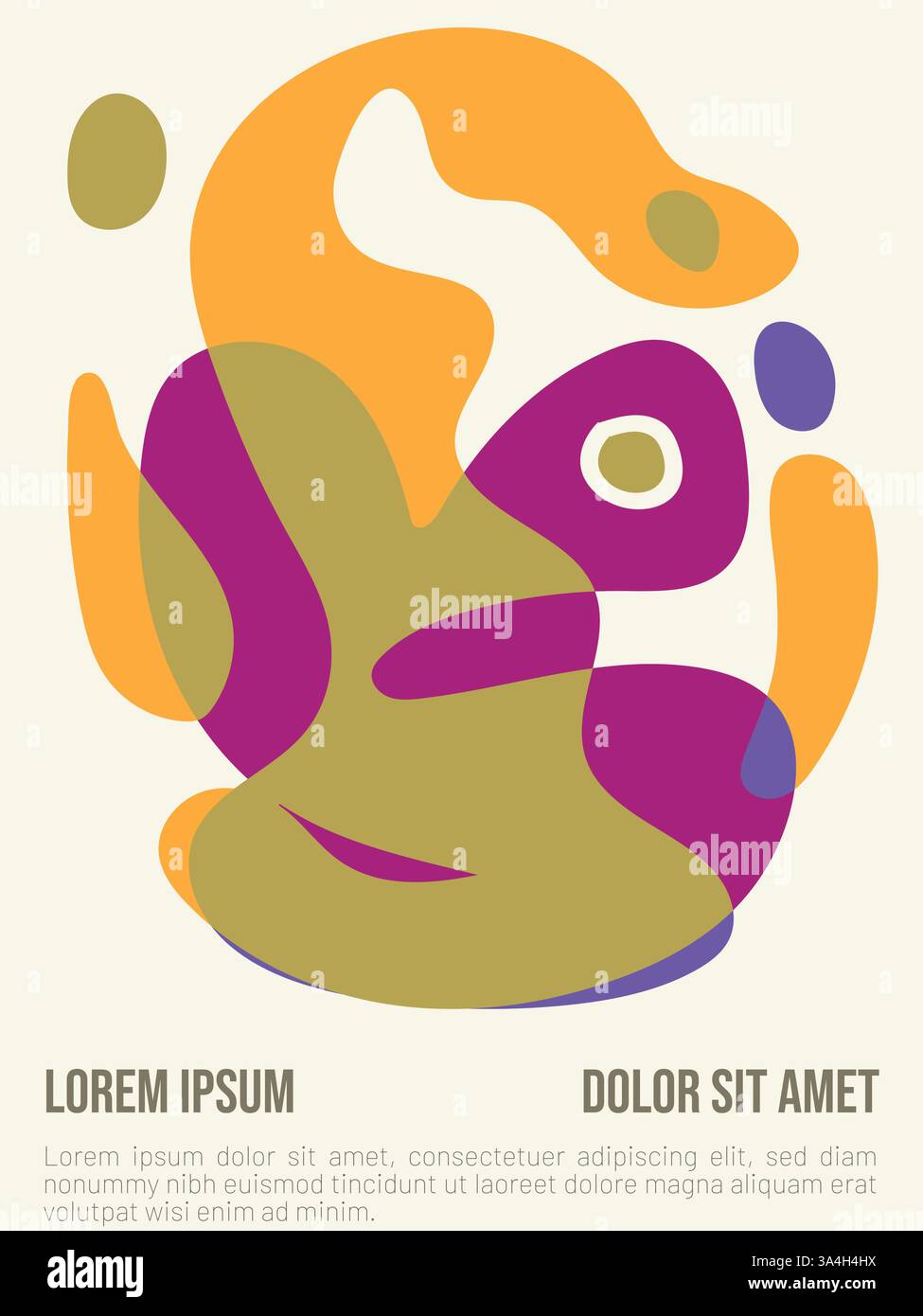 Kreatives Layout Im Abstrakten Bauhausstil. Abstrakte bauhaus-Stil Sommer-Poster-Vorlage mit Beispieltext-Vektor-Illustration Stock Vektor