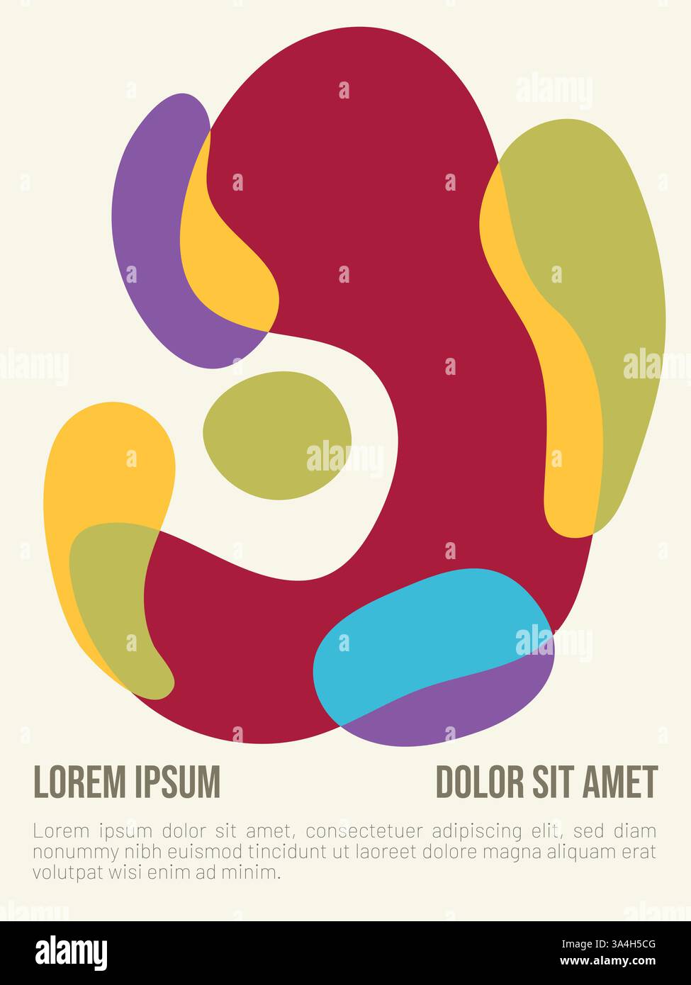 Endless Summer Stream Konzept. Abstrakte bauhaus-Stil Sommer-Poster-Vorlage mit Beispieltext-Vektor-Illustration Stock Vektor Endless Summer Stream Konzept. Abstrakte bauhaus-Stil Sommer-Poster-Vorlage mit Beispieltext-Vektor-Illustration Stock Vektor