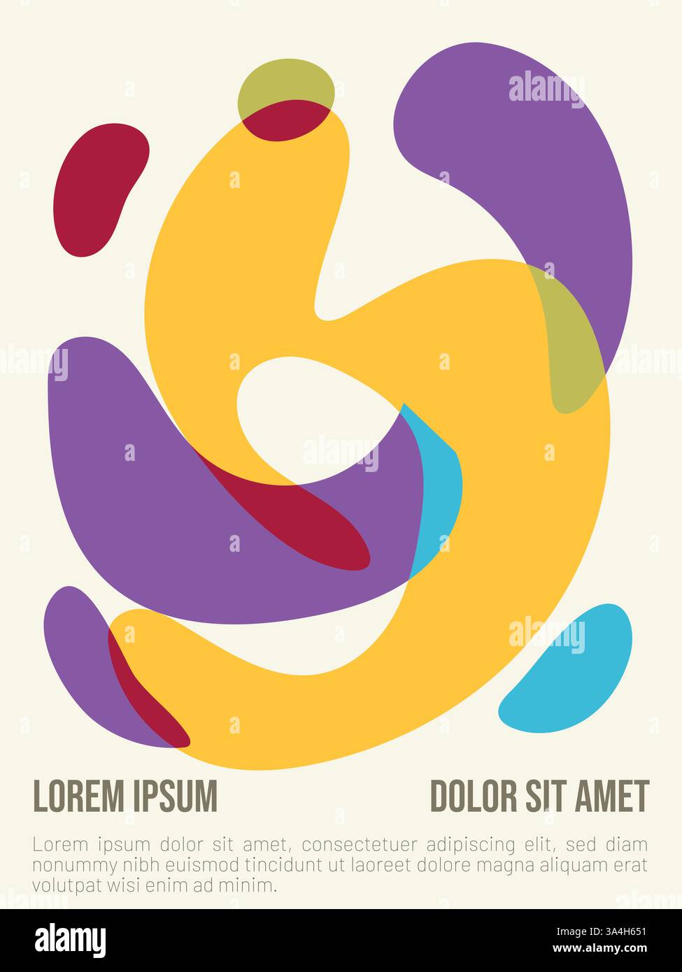 Wärmewellen-Konzept. Abstrakte bauhaus-Stil Sommer-Poster-Vorlage mit Beispieltext-Vektor-Illustration Stock Vektor Wärmewellen-Konzept. Abstrakte bauhaus-Stil Sommer-Poster-Vorlage mit Beispieltext-Vektor-Illustration Stock Vektor