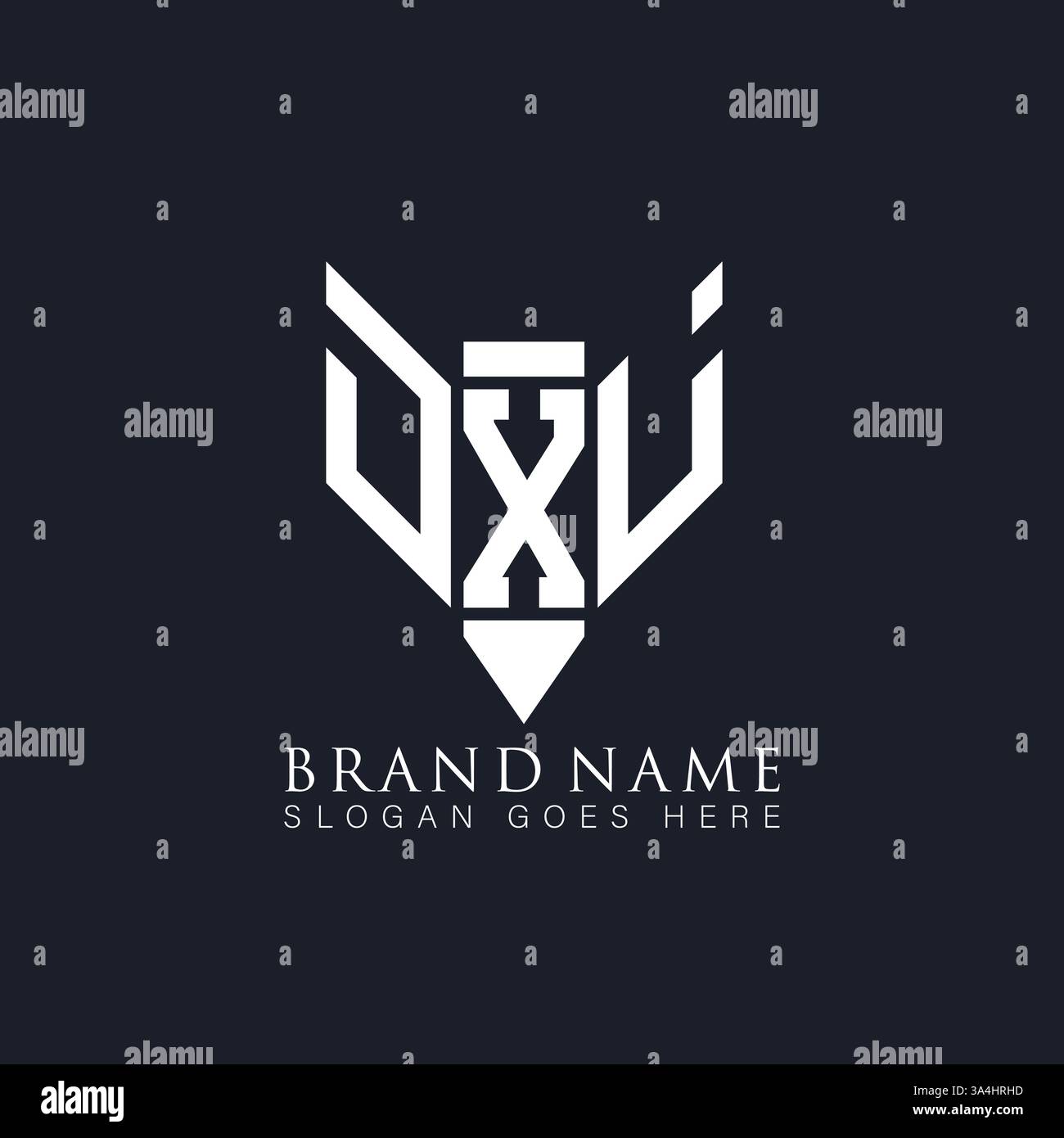 DXL einzigartiges modernes flaches abstraktes geometrisches Initialen Vektor-Letter-Logo-Design. DXL-Monogramm-Logo. Stock Vektor