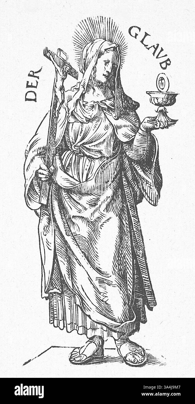 Hans Burgkmair - Die Sieben Tugenden - Glaube Stockfoto