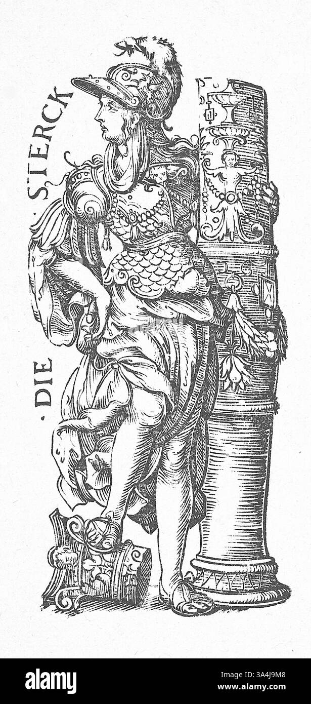 Hans Burgkmair - Die Sieben Tugenden - Stärke Stockfoto