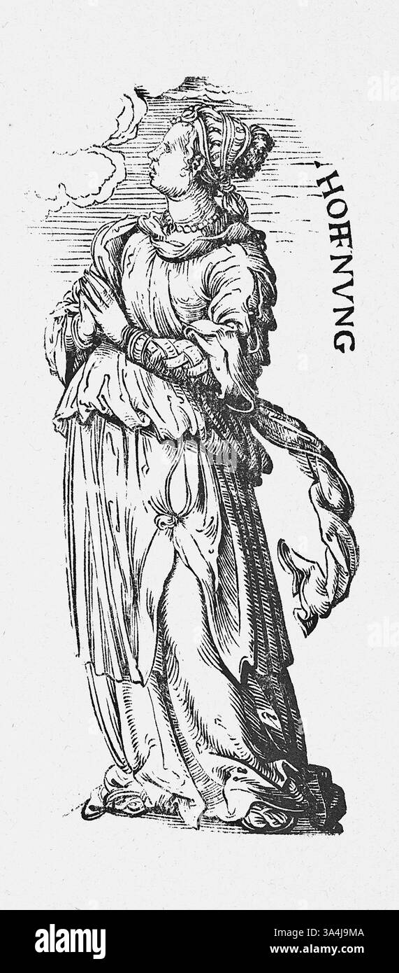 Hans Burgkmair - Die Sieben Tugenden - Hoffnung Stockfoto