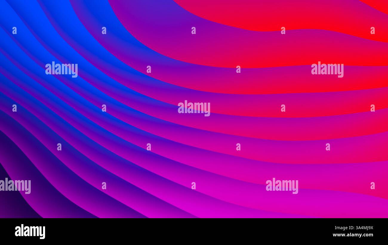 VIBRANT Gradient Waves Ein atemberaubendes abstraktes digitales Kunstwerk für moderne Ästhetik und Räume Stockfoto