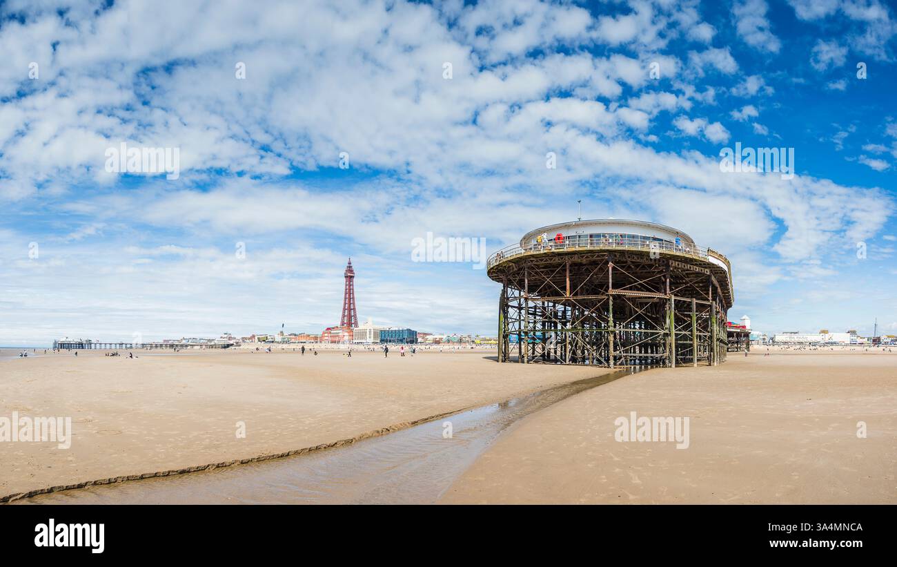 Panorama des Central Pier. Stockfoto