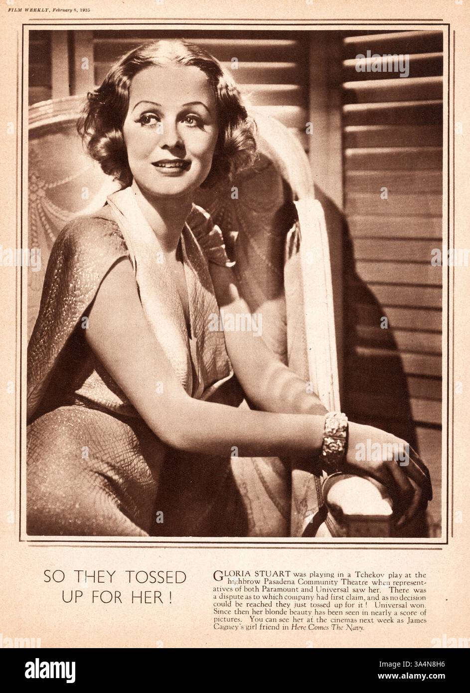 1935 Filmschauspielerin Gloria Stuart Stockfoto