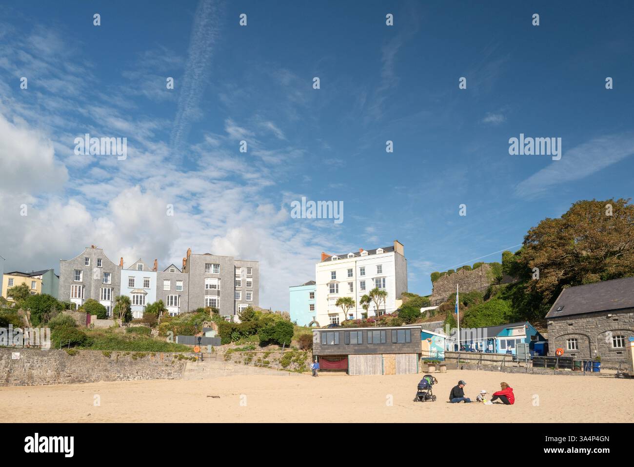 Castle Beach, Tenby, South Wales, Großbritannien. Stockfoto