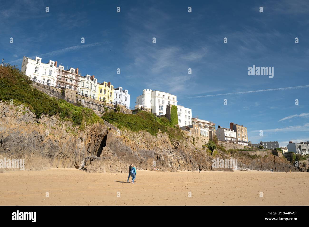 Castle Beach, Tenby, South Wales, Großbritannien. Stockfoto