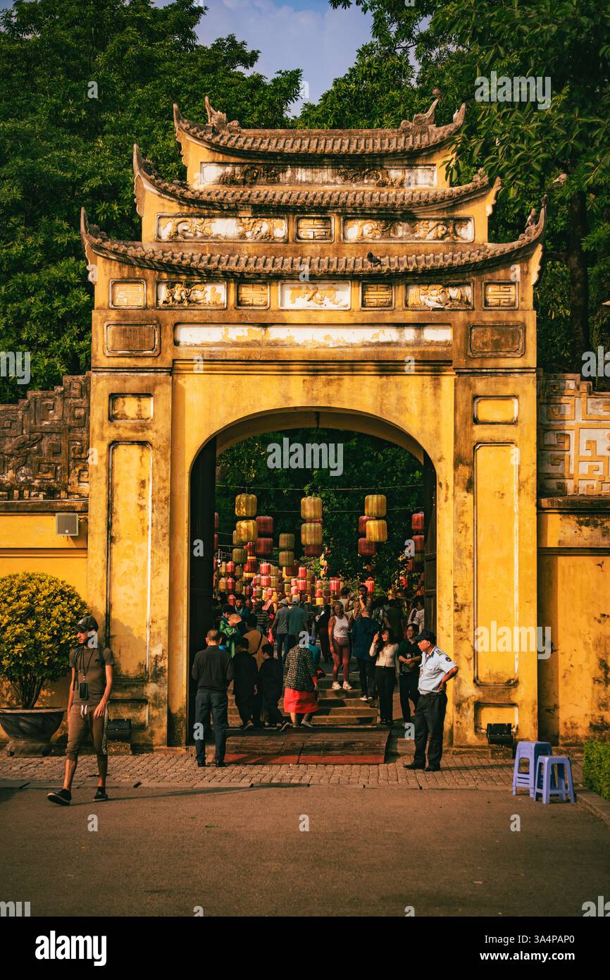 Der Eingang der Kaiserlichen Zitadelle von Thang Long Stockfoto