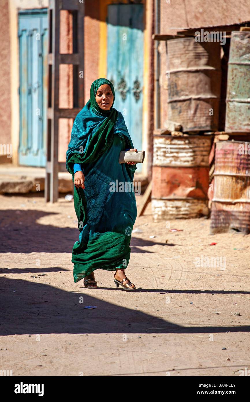 Menschen in der sahara-Wüste algeriens Stockfoto