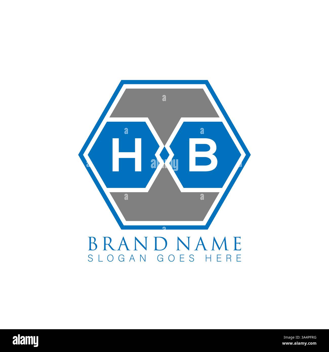 HB einzigartige moderne flache abstrakte geometrische Initialen Vektor Letter Logo Design. HB-Monogramm-Logo. Stock Vektor
