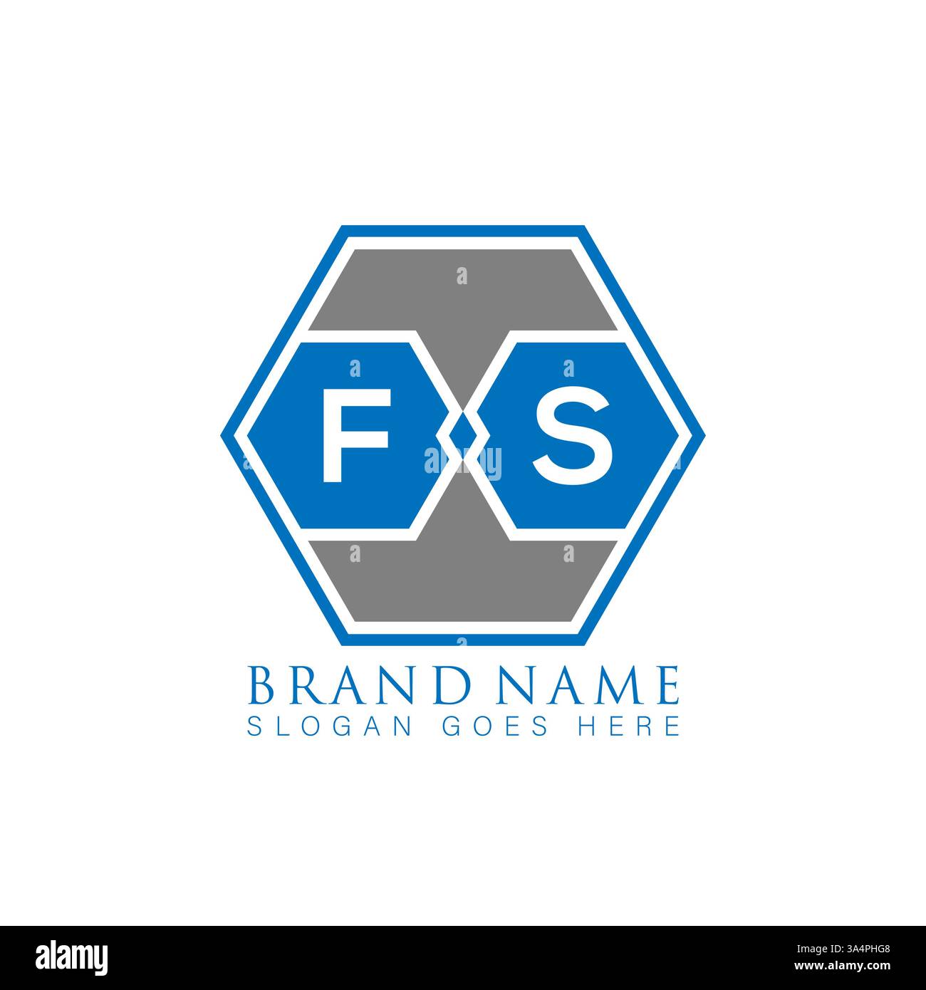FS einzigartiges modernes flaches abstraktes geometrisches Initialen Vektor-Letter-Logo-Design. FS-Monogramm-Logo. Stock Vektor