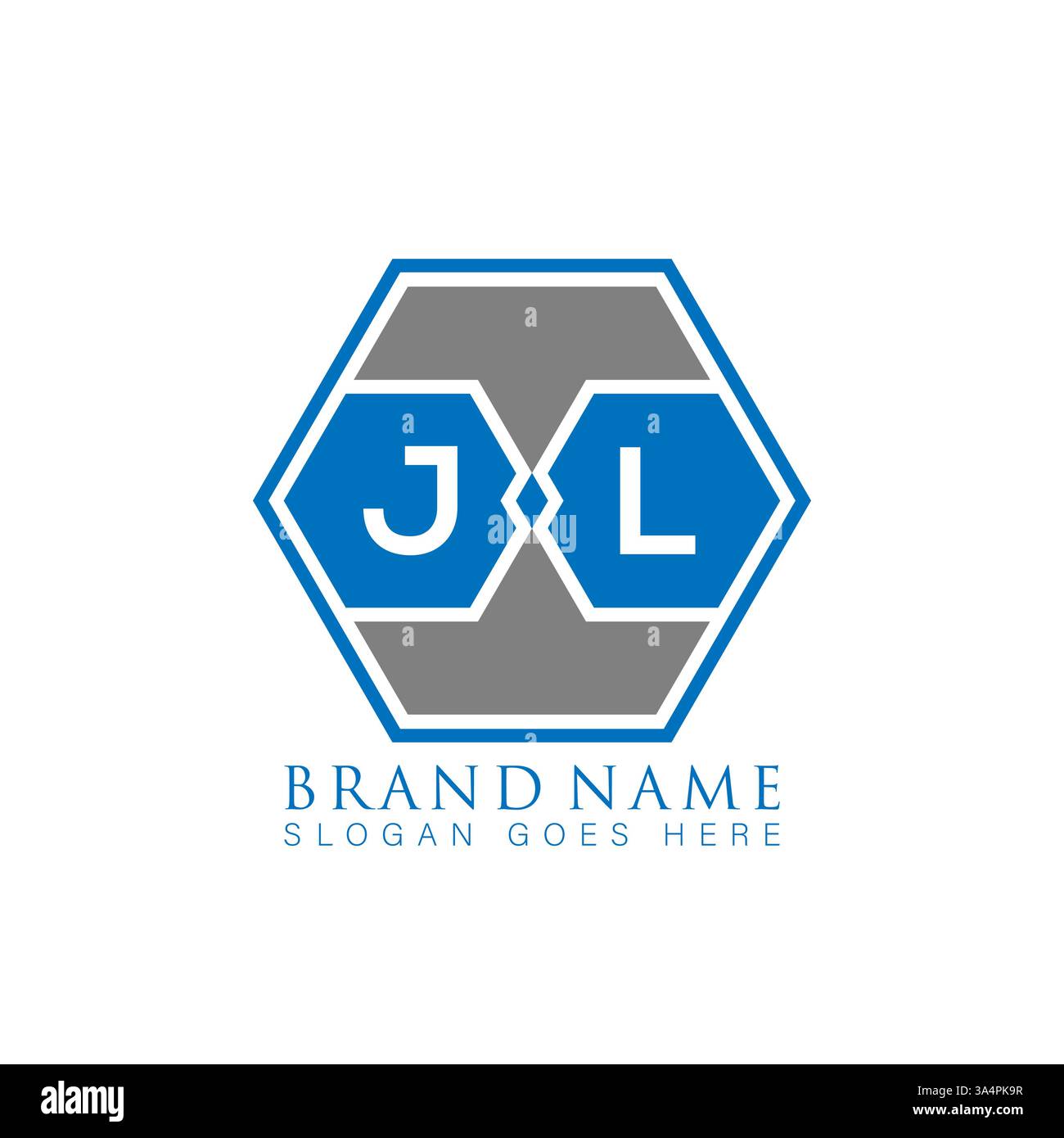 JL einzigartiges modernes flaches abstraktes geometrisches Initialen Vektor-Letter-Logo-Design. JL-Monogramm-Logo. Stock Vektor