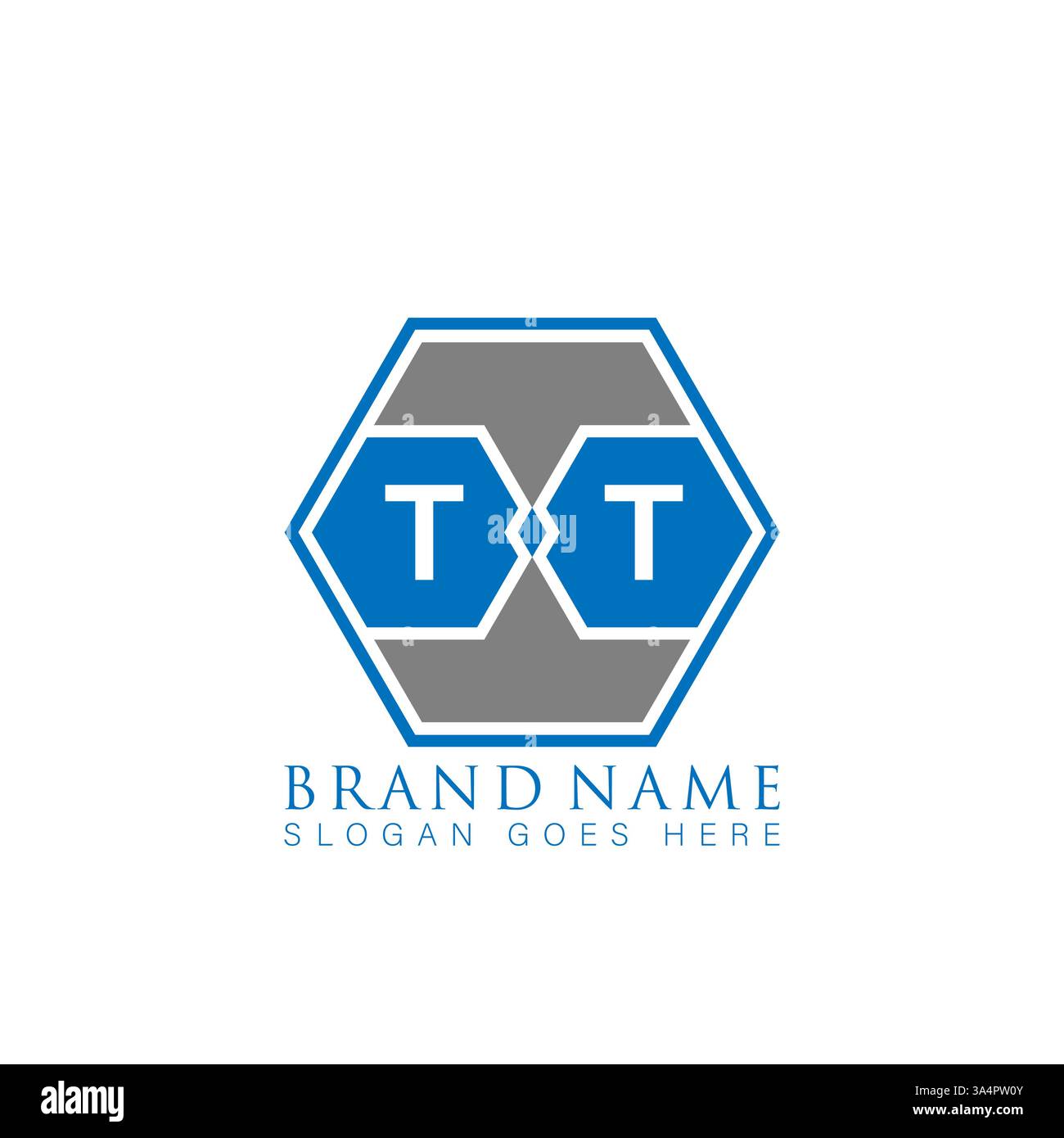 TT einzigartiges modernes flaches abstraktes geometrisches Initialen Vektor-Letter-Logo-Design. TT-Monogramm-Logo. Stock Vektor