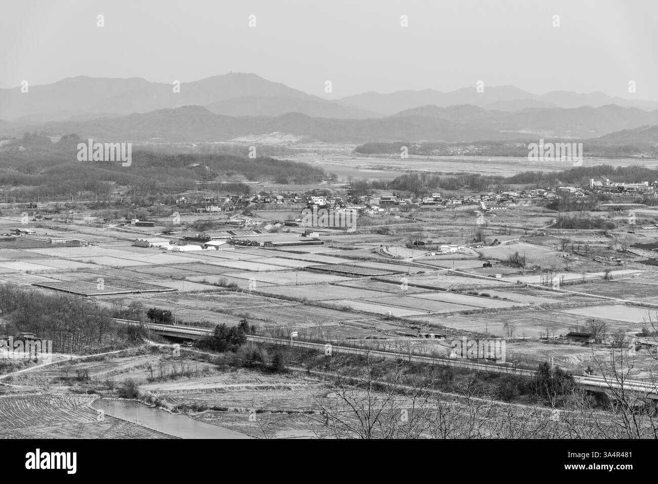 DMZ in der Nähe des dritten Infiltrationstunnels in der koreanischen entmilitarisierten Zone, einem Landstreifen, der Nord- und Südkorea in Paju, Südkorea, am 18. März trennt Stockfoto