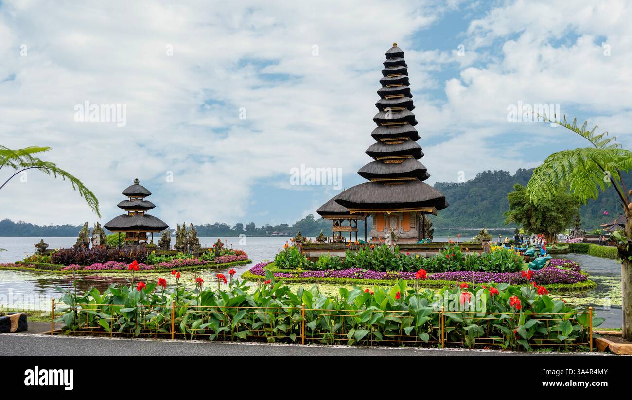 Pura Ulundanu Beratan Tempel, Bali, Indonesien Stockfoto