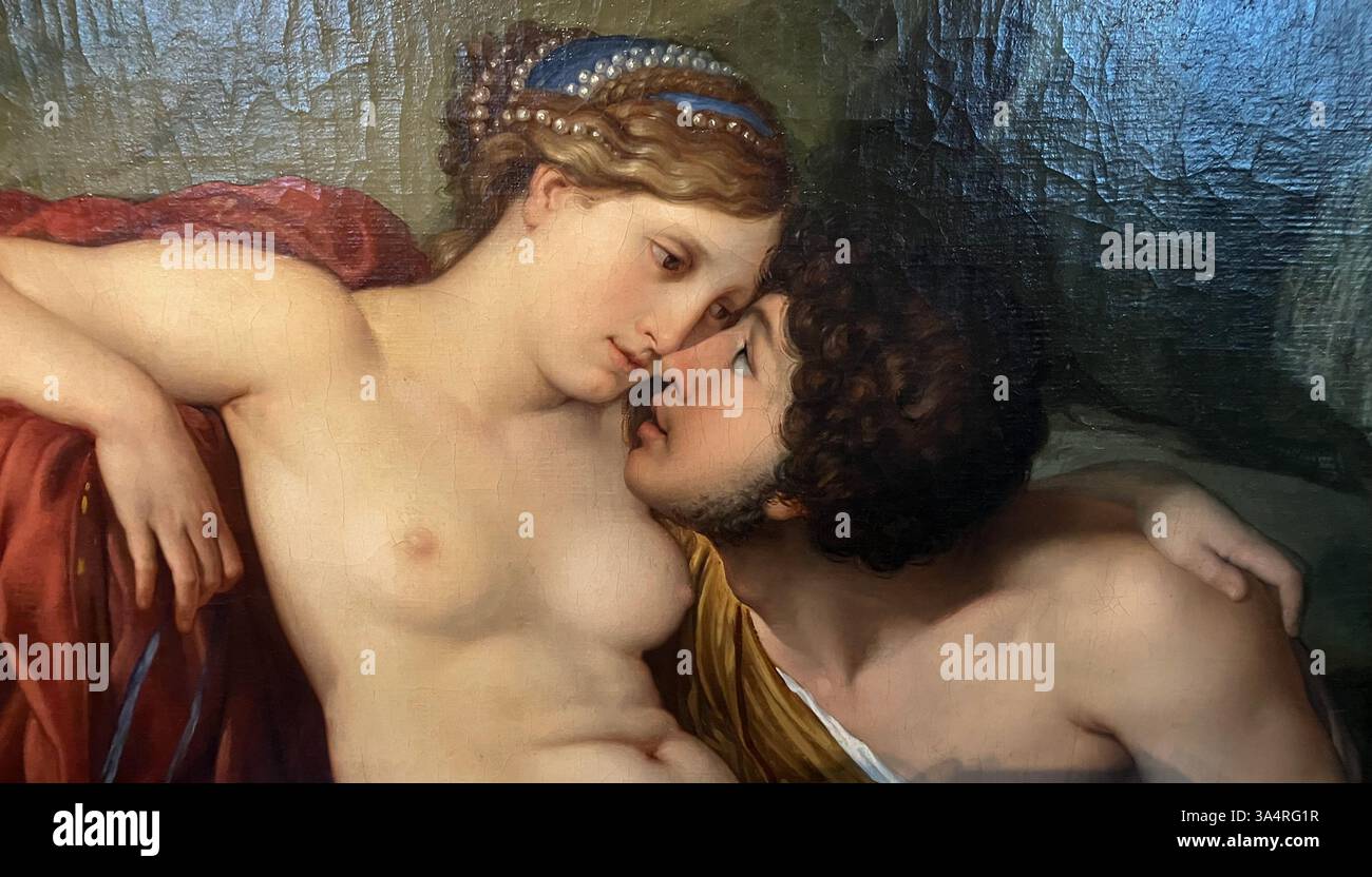 Detail des Gemäldes von Francesco Hayez 'Rinaldo und Armida', 1813 Stockfoto
