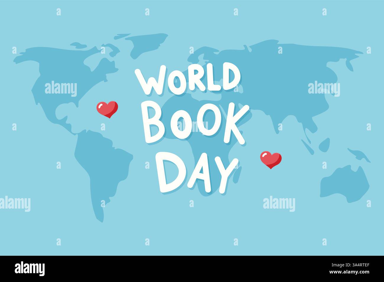 World Book Day Flat Vektor Illustration. Stock Vektor