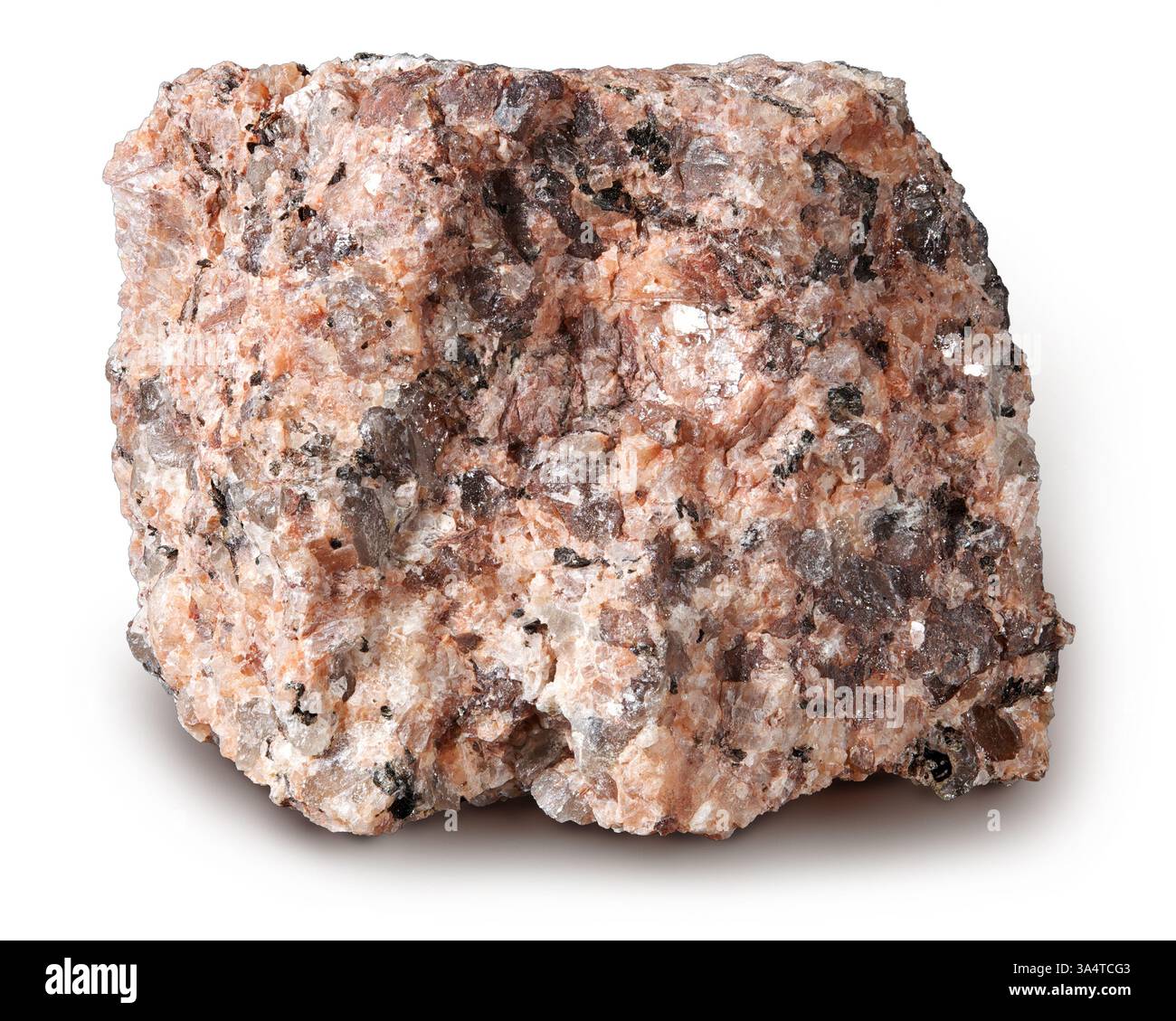 Roter Granit (Tiefengestein) Stockfoto