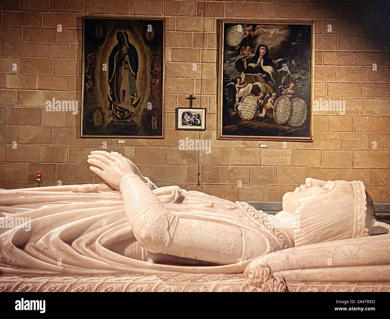 Das Grab von Don Juan von Aragon, Prinz von Österreich, Sohn der spanischen katholischen Könige, im Kloster Santo Tomas in Avila, Castilla y Leon, Spanien Stockfoto
