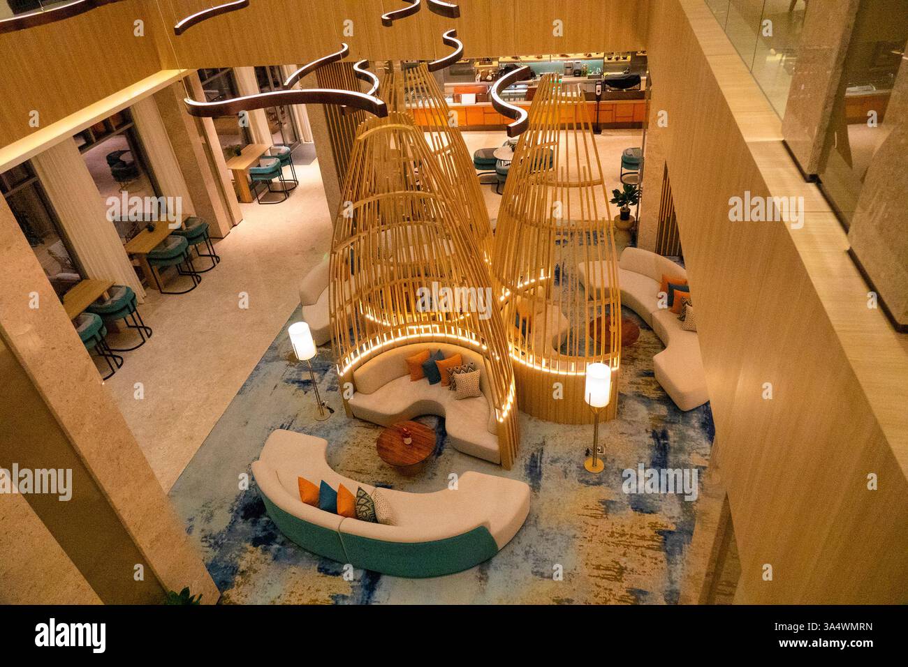 Tee- und Kaffeetrinkbereiche auf dem Gelände des Resorts in Ho Tram, Ba Ria - Vung Tau, Vietnam Stockfoto