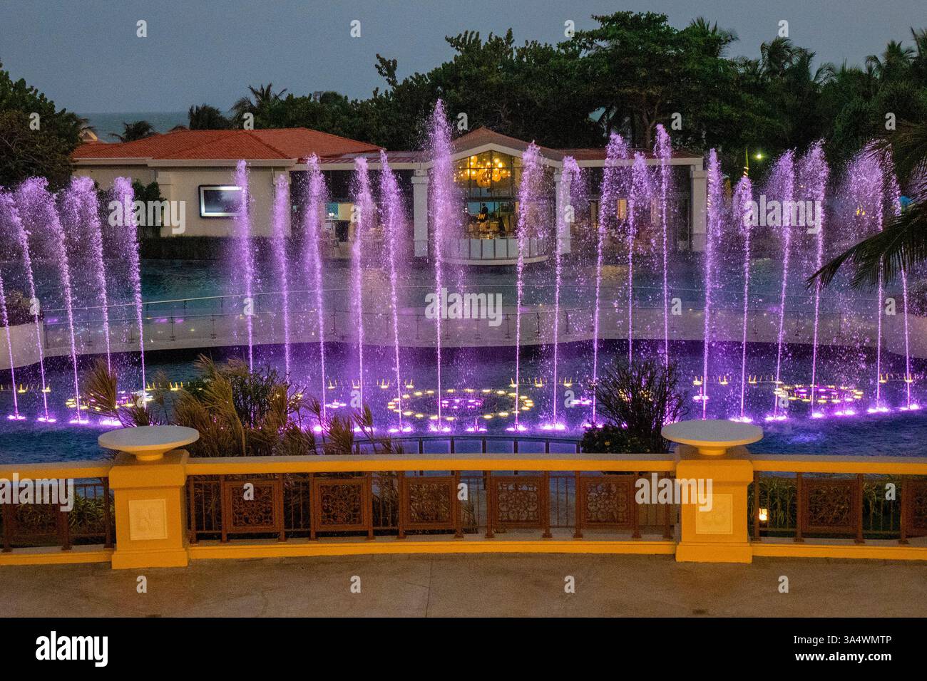 Wassermusik im Resort in Ho Tram, Ba Ria - Vung Tau, Vietnam Stockfoto