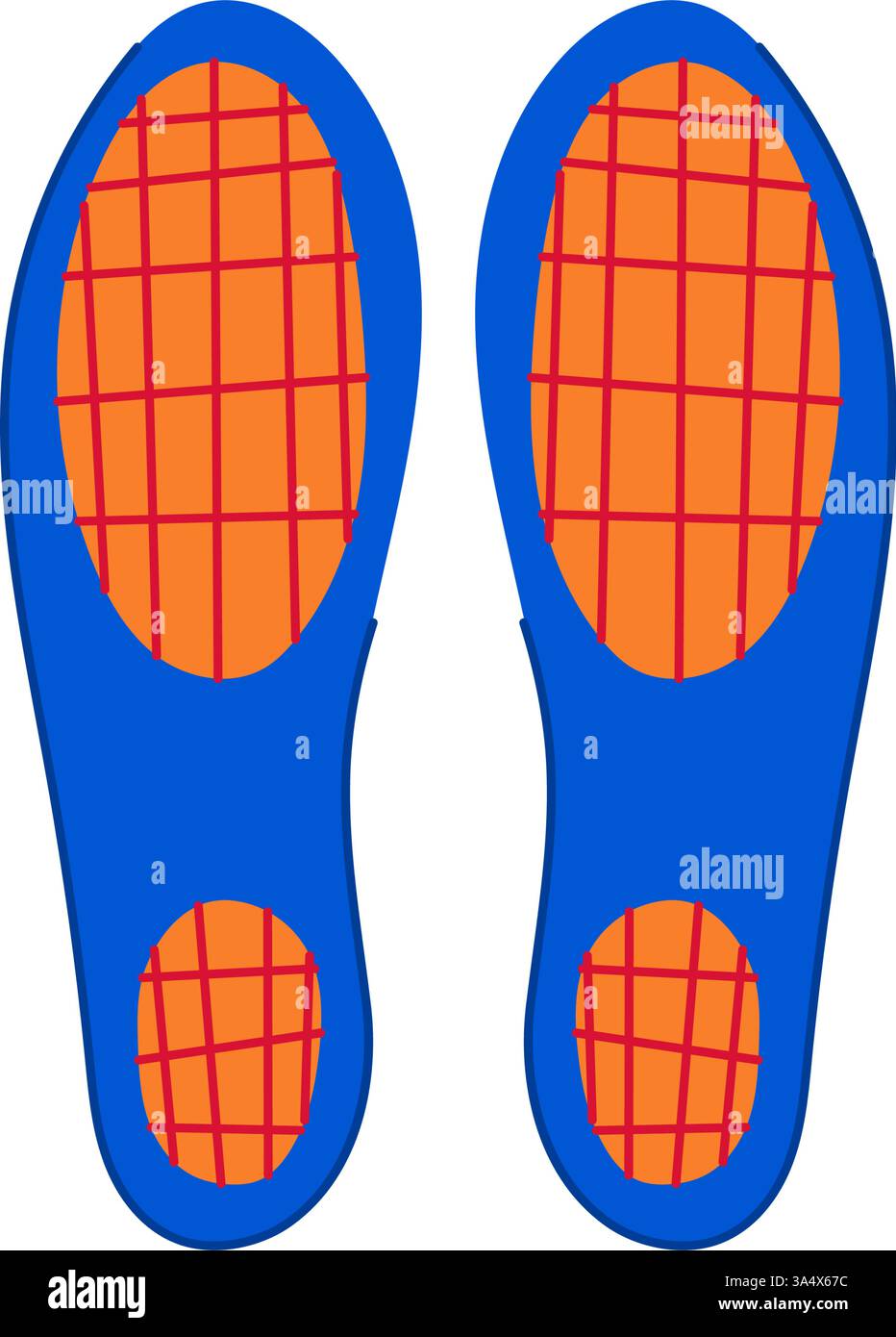 Skifahren elektrisch beheizte Einlegesohlen Cartoon Vektor Illustration Stock Vektor