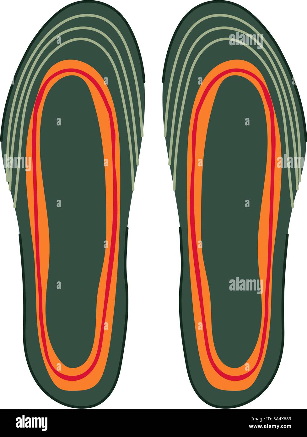 Gemütliche elektrische beheizte Einlegesohlen Cartoon Vektor Illustration Stock Vektor