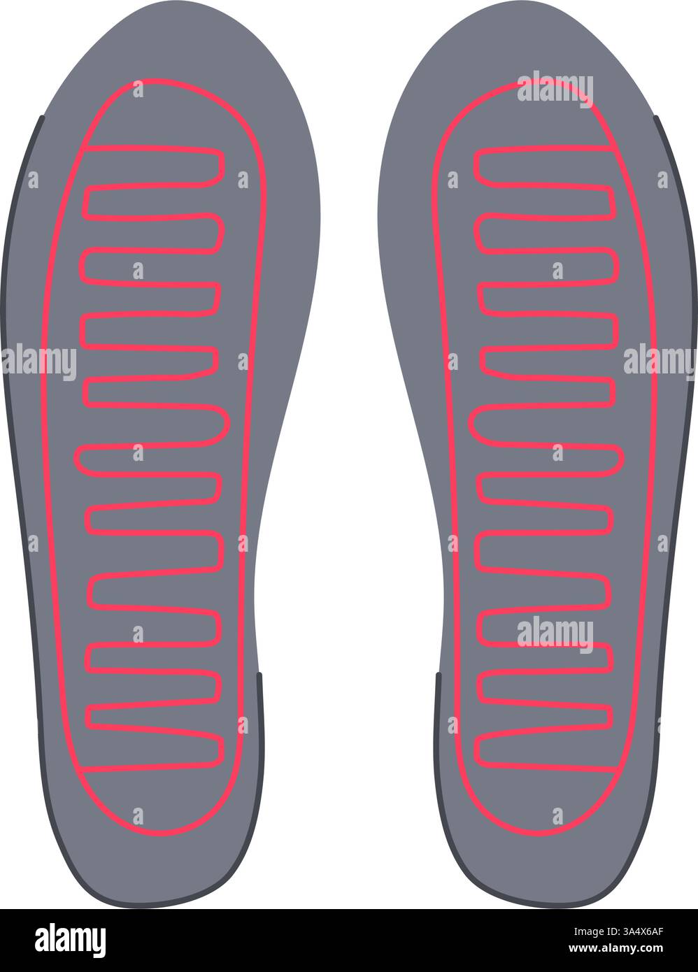 Snowboarden elektrisch beheizte Einlegesohlen Cartoon Vektor Illustration Stock Vektor