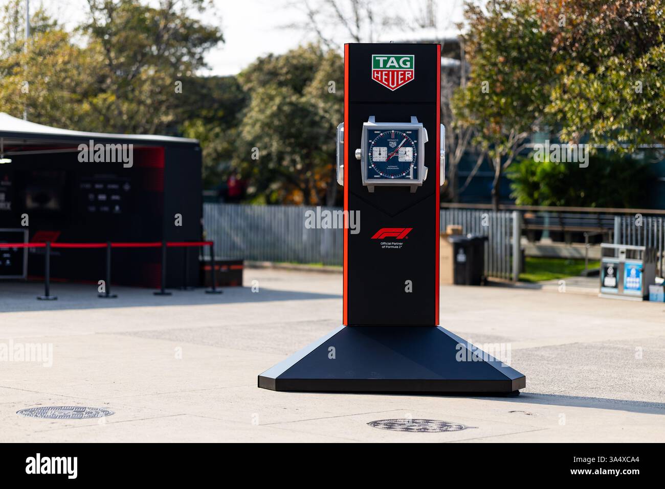 Shanghai, Chine. März 2025. Tag Heur sehen Illustration im Fahrerlager während des Formel 1 Heineken Chinese Grand Prix 2025, 2. Runde der FIA Formel 1 Weltmeisterschaft 2025 vom 21. Bis 23. März 2025 auf dem Shanghai International Circuit in Shanghai, China - Foto Javier Jimenez/DPPI Credit: DPPI Media/Alamy Live News Stockfoto