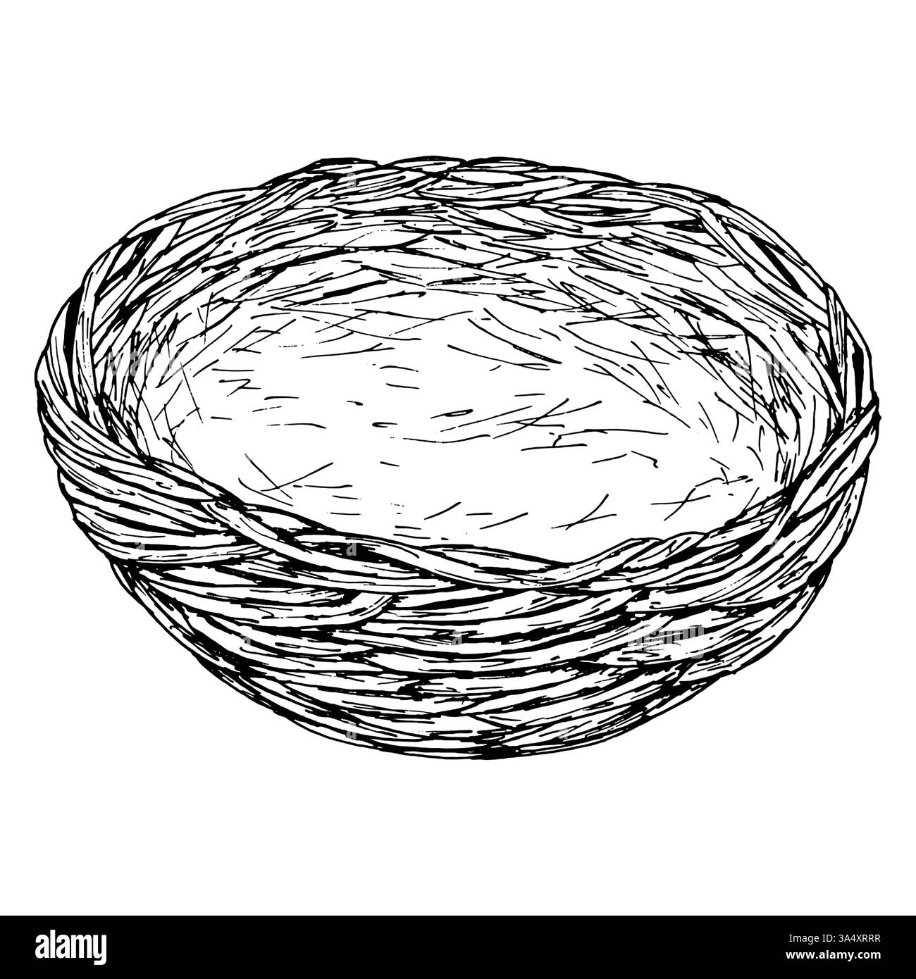 Handgezeichnete Tusche Illustration eines gesprenkelten Eies, ideal für Bauernhof, Tierwelt und Ostermotive. Perfekt für kreative Projekte, Branding, Verpackung Stock Vektor