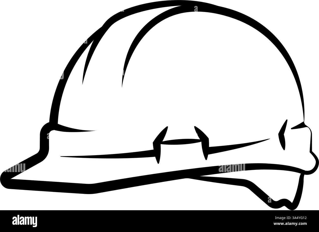 Symbol für die Silhouette des Schutzhelms. Vektorabbildung Stock Vektor